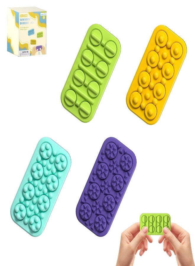 HuLiPaLi مجموعة ألعاب Pop It الحسية ثلاثية الأبعاد المطبوعة، 4 قطع، لعبة Little Ouchies لتخفيف الألم - ألعاب حسية للكبار والأطفال، مناسبة للأطفال المصابين بالتوحد واضطراب فرط الحركة ونقص الانتباه - لتخفيف التوتر في المكتب والفصل الدراسي - Image 1